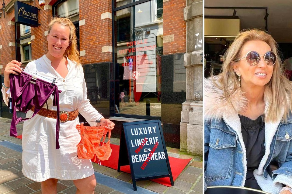 Speciaal maar toch draagbaar: dat soort setjes zocht Veronique Vesschemoet (rechts) uit. Haar nicht Charlotte (links) helpt bij de grote uitverkoop.