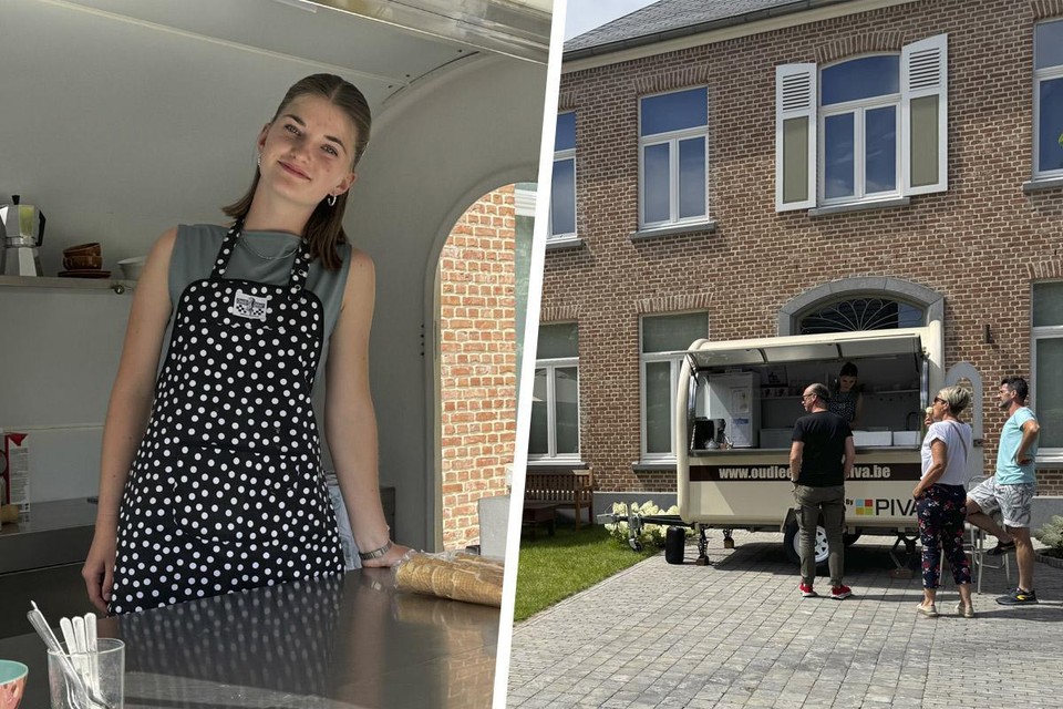 Estelle Hulsbosch verkoopt nog tot 5 augustus ijsjes en koffie in haar pop-up in Oppuurs (Puurs-Sint-Amands).