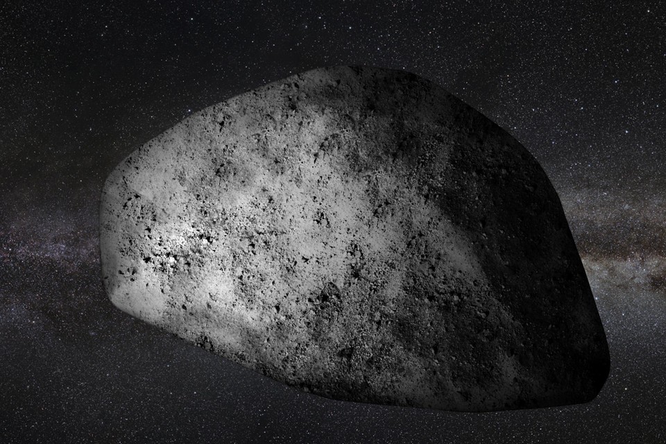 Impressie van de asteroïde Apophis.