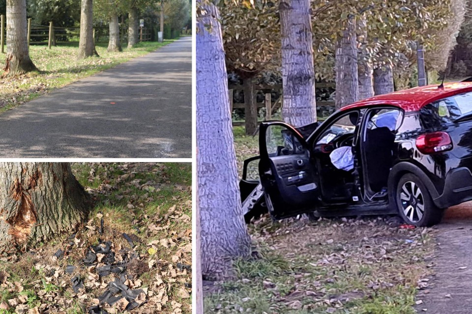 De sporen van het ongeval waren woensdag nog zichtbaar.